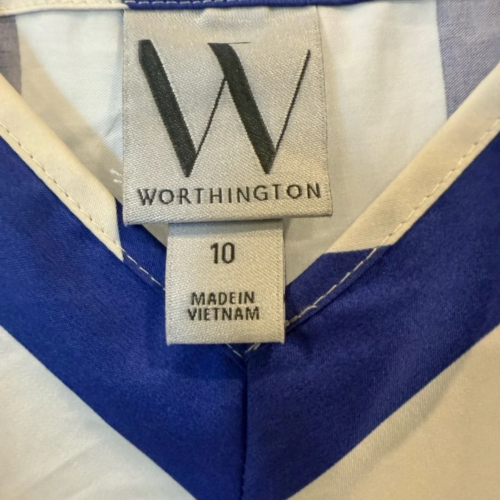Worthington Womens Sleeveless Striped Maxi Dress size Medium - Picture 4 of 4